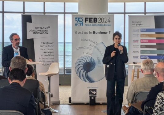 présentation de Bretagne Cyber Alliance par Tiphaine Leduc lors l'assemblée générale de Bretagne Développement Innovation en septembre 2024